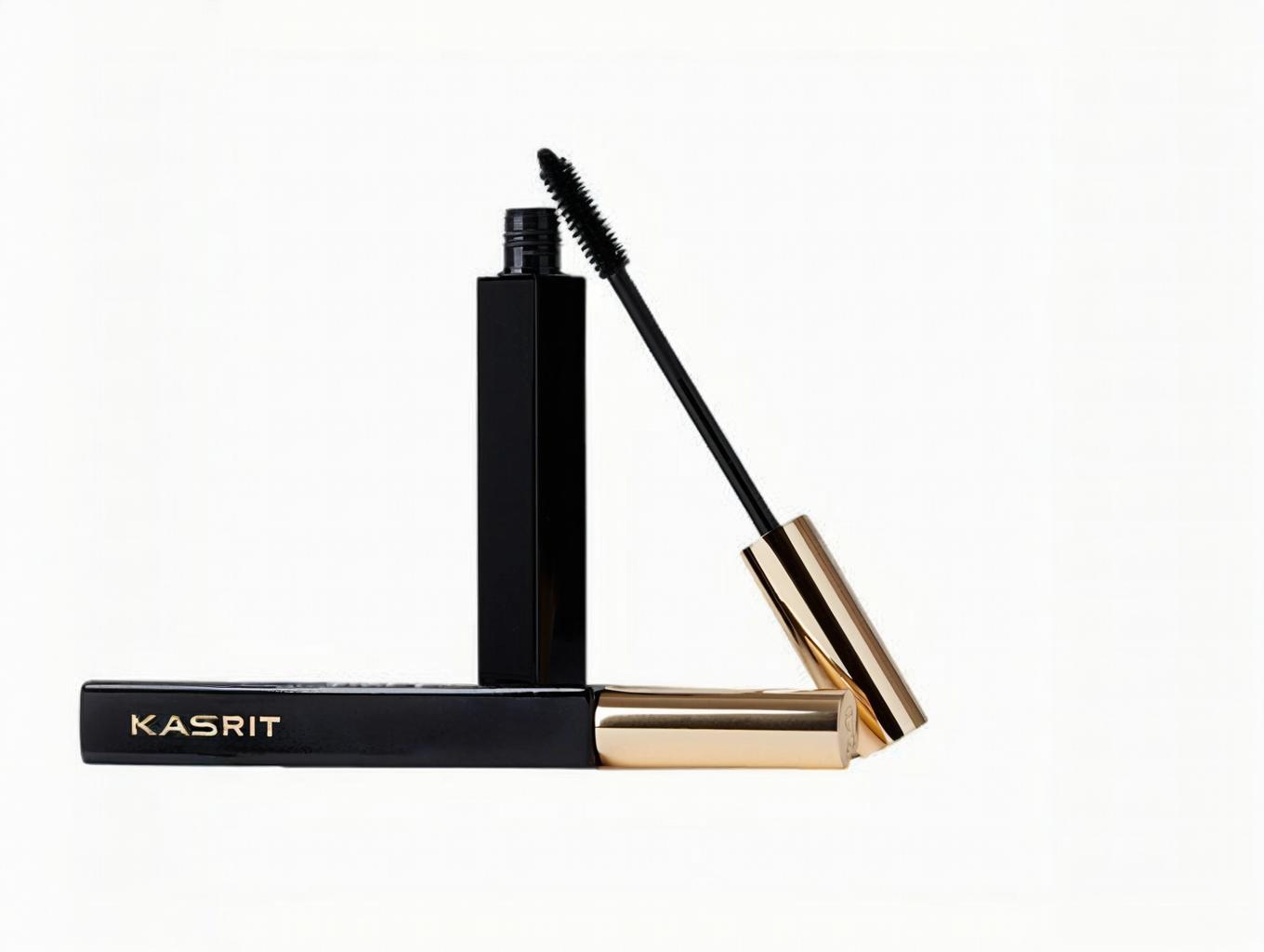 Merit Clean Lash Lengthening Mascara shown with its recyclable packaging components, emphasizing sustainability.
